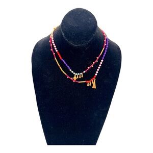 Stella & Dot Long Bright Multicolor Beaded Necklace